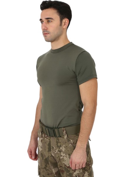 Haki Microfiber Tişört - Kısa Kol Micro T-Shirt - Askeri Malzeme fiyatları