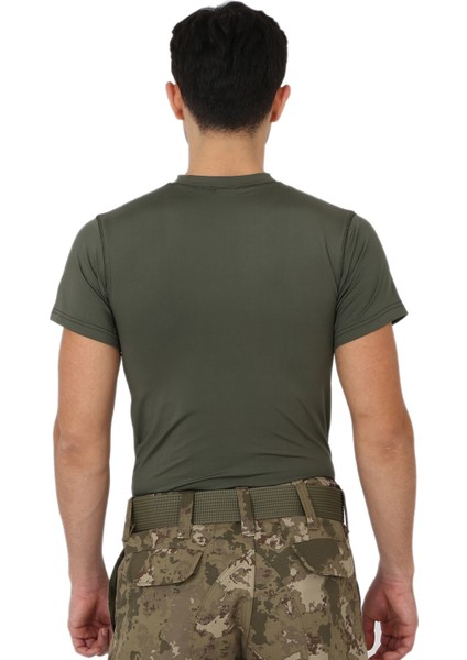 Haki Microfiber Tişört - Kısa Kol Micro T-Shirt - Askeri Malzeme modelleri