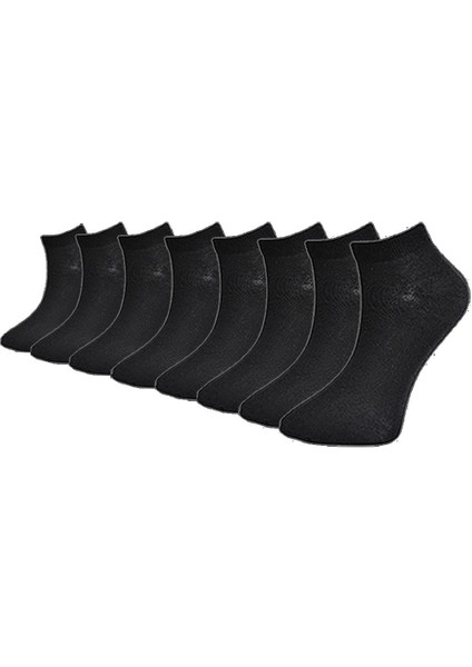 Unisex Siyah Bilek Çorap 8 Adet