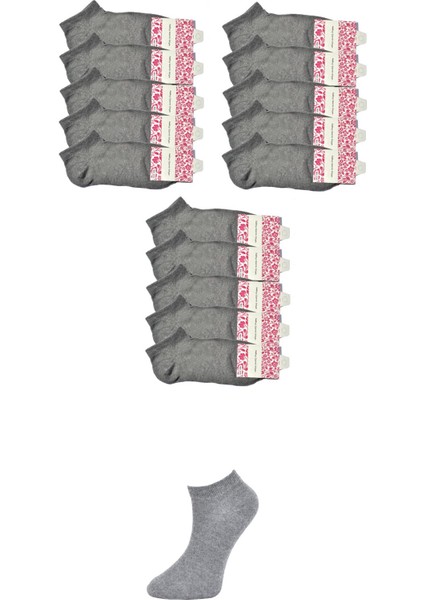 Kadın Gri Bilek Çorap 15 Çift