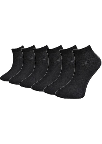 6 Adet Unisex Siyah Bilek Çorap