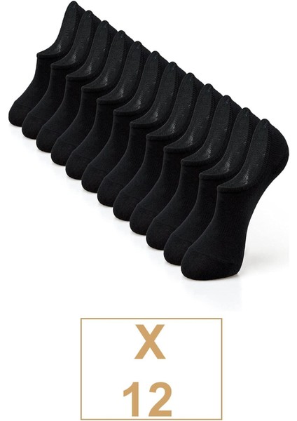 Unisex 12 Çift Pamuklu Görünmez Sneakers Çorap