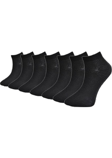 Unisex Siyah Bilek Çorap 7 Adet