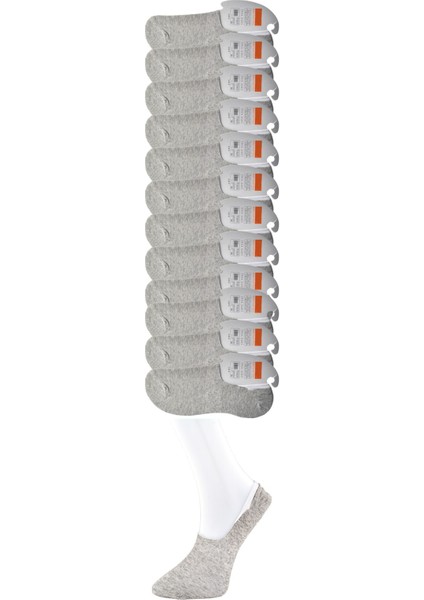 Erkek Gri Babet Çorap 12 Çift