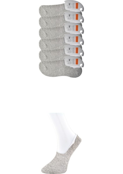 Erkek Gri Babet Çorap 6 Çift