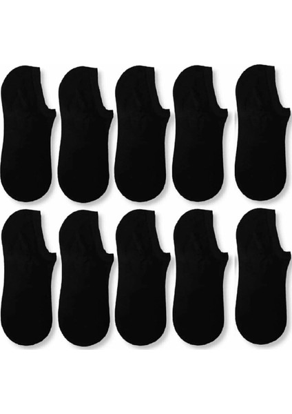Erkek Siyah 5'Li Paket Pamuklu Patik Çorap