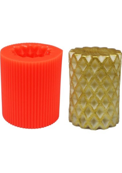 Petek Silindir Silikon Mum Kalıbı M-165