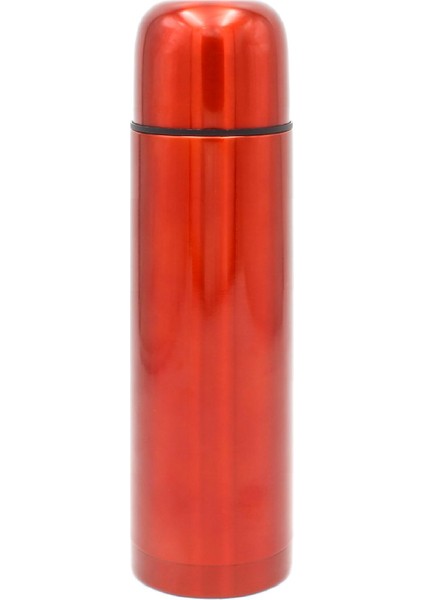 Deri Çantalı Bordo Renk Çelik Termos 500ML