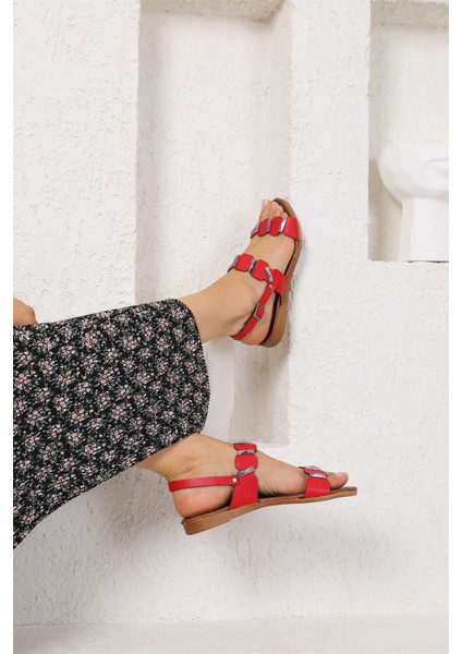 Shoes Kadın Zeyhan Kırmızı Sandalet