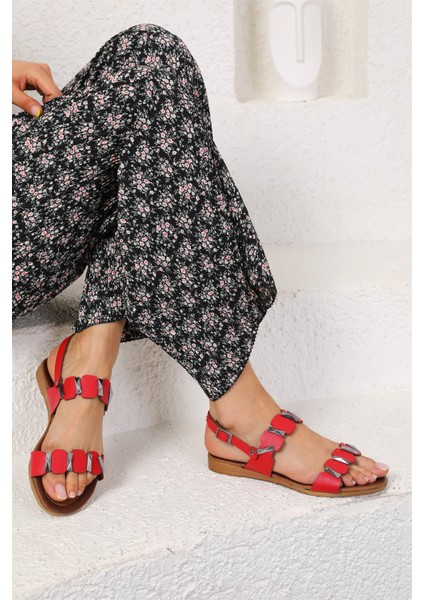 Shoes Kadın Zeyhan Kırmızı Sandalet fırsatları