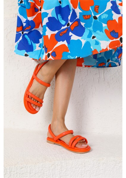 Shoes Kadın Tera Oranj Rahat Sandalet fırsatları