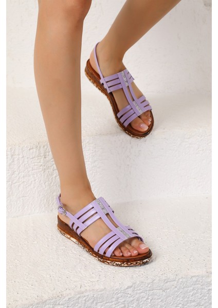 Shoes Kadın Ayax Lila Rahat Sandalet