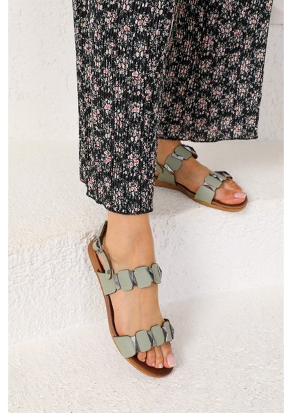Shoes Kadın Zeyhan Yeşil Sandalet fiyatları
