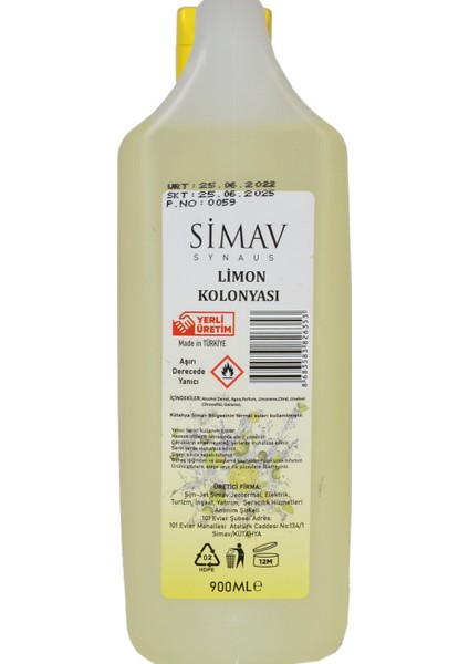 Termal Sulu Limon Kolonyası - 900 ml