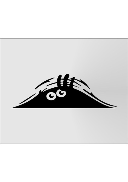 Bagajdan Bakan Adam Monster Surat Stickeri 28X10CM