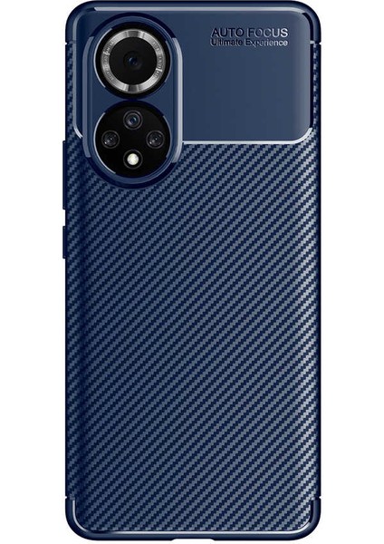 Caseworld Huawei Nova 9 Kılıf Karbon Tasarım Silikon Arka Kapak - Lacivert
