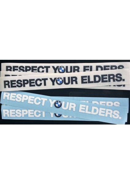 Bmw Respect Your Elders Sticker Etiket 2 Adet 50X2.5CM fiyatları