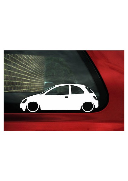 Ford Ka Basık Kelebek Araba Silüet Stickeri 2 Adet