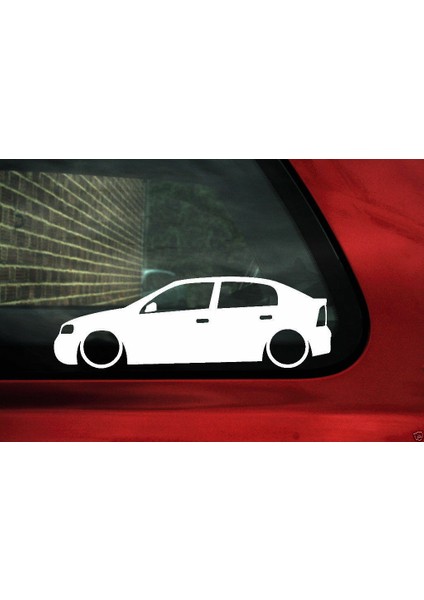 Opel Astra G Kasa Basık Kelebek Araba Silüet Stickeri 2 Adet Aynı