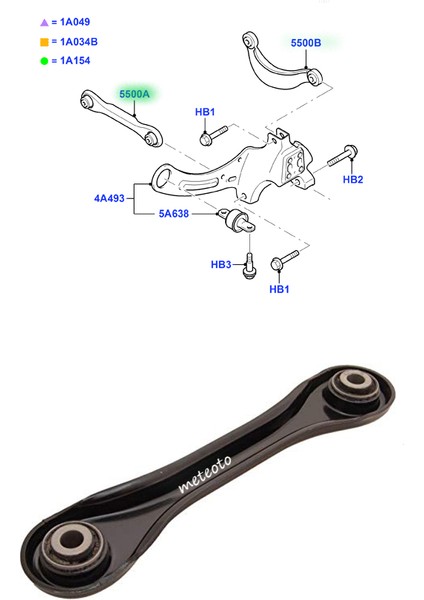 Ford Focus Arka Süspansiyon Tabla Alt Düz Denge Kolu 1998--2011