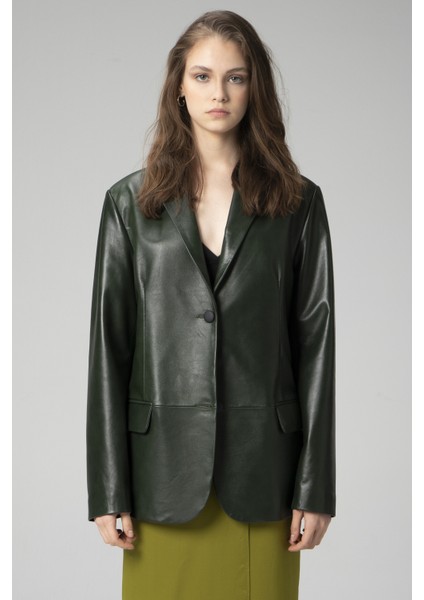 WM005 Blazer Kadın Deri Ceket