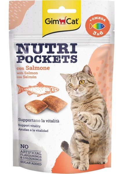 Nutripockets Kedi Ödülü Somon Omega 3&6 60GR x 4 Adet