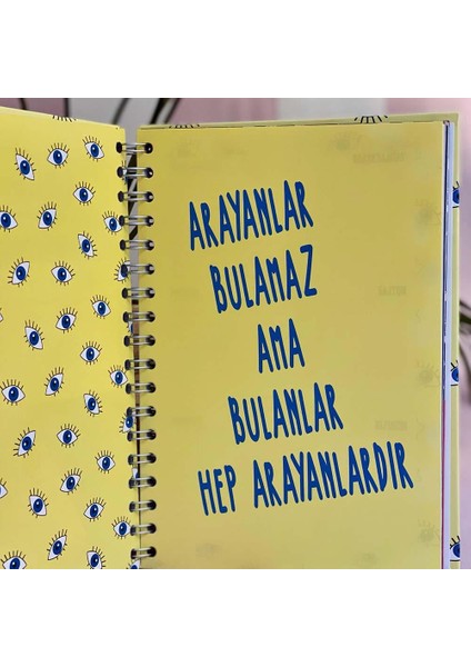 Patladı Gitti My Adventure Book Tasarımlı Spiralli Sticker'lı Tarihsiz Konuşan Ajanda Haftalık Planlayıcı Defter