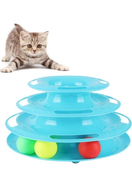 grezeroğlu Petshop 3 Katlı Kule Kedi Ödülü Oyuncağı