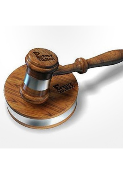 Kişiye Özel Isimli Ahşap Hakim Tokmağı