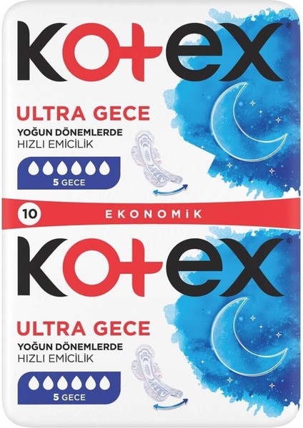 Ped Ultra Double Gece 10'Lu