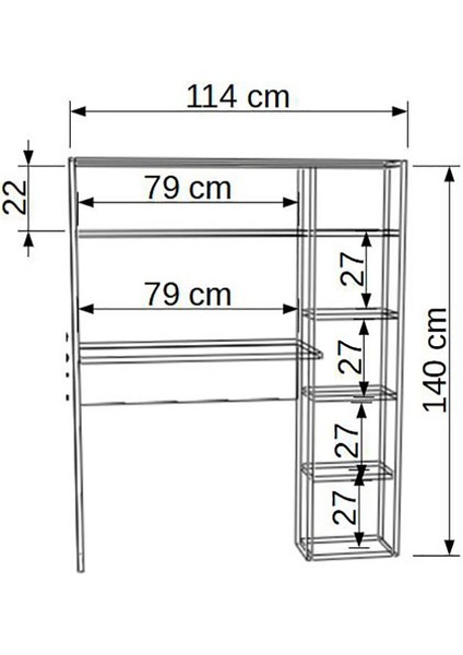 GB-3600 Çalışma Masası Kitaplık