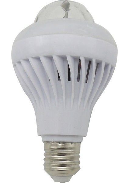 Rgb, Beyaz Döner Başlıklı LED Ampul E27 Disko Topu