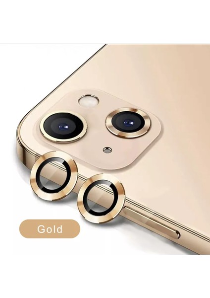 iPhone 13 / 13 Mini Uyumlu Halka Set Metal Lens Koruyucu Cam