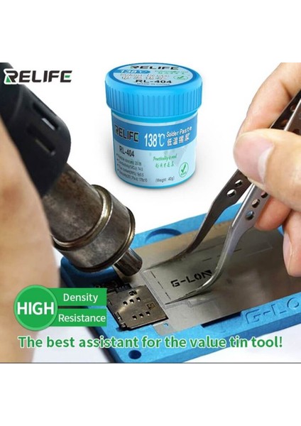 Relıfe RL-404 Krem Lehim Solder Paste 40G 138°C Düşük Kaynama