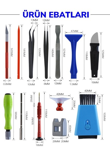 48 Parça Profesyonel Telefon Tablet Pc Tamir Seti