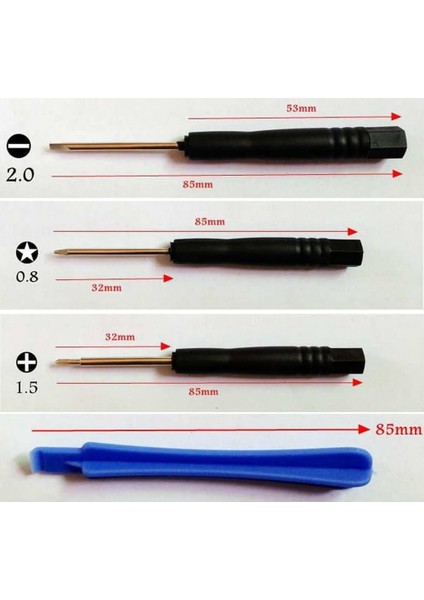 8 Parça Telefon Tablet Kasa Açma Tamir Seti Amatör Kullanım Için
