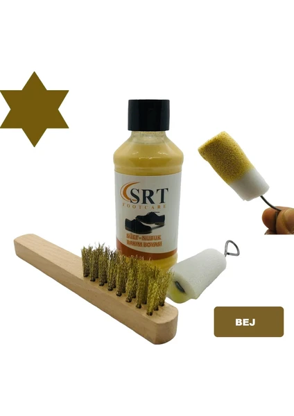 Srtfootcare Süet Nubuk Ayakkabı Bakım Boyası 110 gr ve Süet Temizleme Tel Fırça