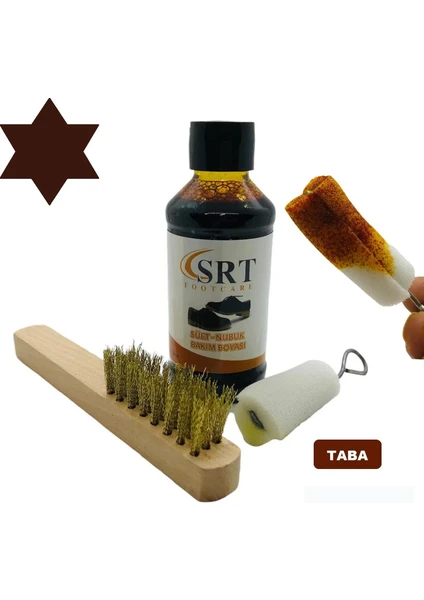 Srtfootcare Süet Nubuk Ayakkabı Bakım Boyası 110 gr ve Süet Temizleme Tel Fırça