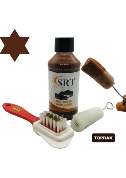 Süet Nubuk Ayakkabı Bakım Boyası 110 gr ve 4 Yönlü Temizleme Fırçası