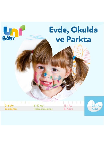 Uni Baby Aktif Oyna Öğren Islak Havlu Mendil 3lü 156 Yaprak