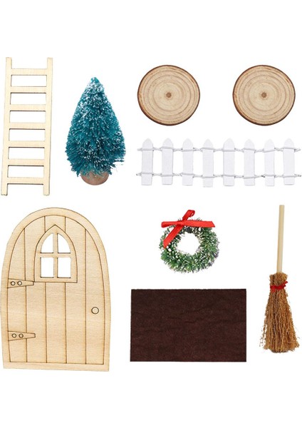 Micro Landscape Mini Için Noel Dollhouse Aksesuarları 1/12 Set (Yurt Dışından)