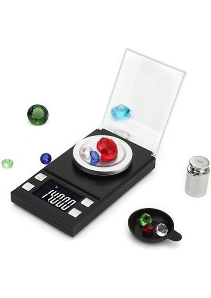 Elektronik Ölçekler Dijital Mini Ölçekli LCD Taşınabilir Takı Tıbbi Otlar Laboratuvar Ağırlık Milligram Gram Ölçek