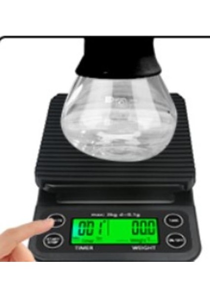 Zamanlayıcı ile Çok Fonksiyonlu Damla Kahve Ölçeği Dijital Mutfak Kahve Ölçeği Yüksek Hassasiyetli LCD Elektronik Terazi