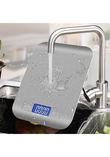 Paslanmaz Çelik Pişirme Tartı Mutfak Ölçeği 5 kg Oz / ml / Lb / G Dijital Ölçekli Gıda Diyet Dengesi Ölçüm LCD Elektronik Ölçek modelleri
