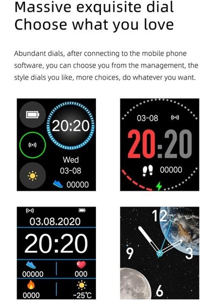 Akıllı Izle 1.69 Inç Erkekler Tam Dokunmatik Spor Izci Su Geçirmez Smartwatchsmart Saatler (Yeşil-Silikon Kayış)(Yurt Dışından)