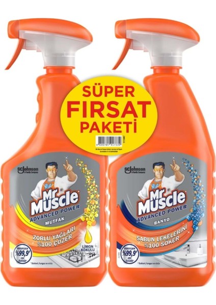 Mr Muscle Mutfak Limon ve Banyo, 750 ml