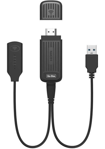 Go Des GD-DM566 Kablosuz HDMI Görüntü Aktarıcı Wireless 2.4ghz W-Fi Bağlantı