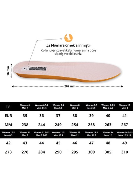 Black Deer X30 Yumuşak Ortopedik Tabanlık,Rahat Tabanlık,Konfor Tabanı,Spor Tabanlığı,Erkek,Kadın, BEYAZ