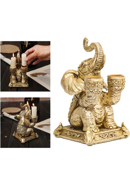 Konik Mum Tutucu Şamdan Fil Heykel Sütun Mum Tutucu Sanat Eserleri indirimleri
