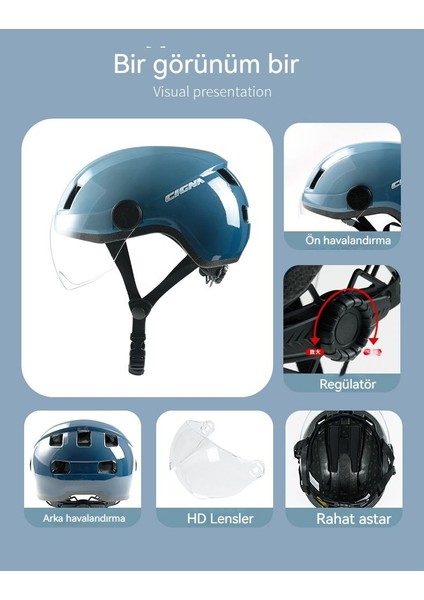 Pangolin Outdoors Yarım Motosiklet Kaskı - Açık Mavi (Yurt Dışından) modelleri